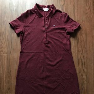 Lacoste red wine color tennis mid dress